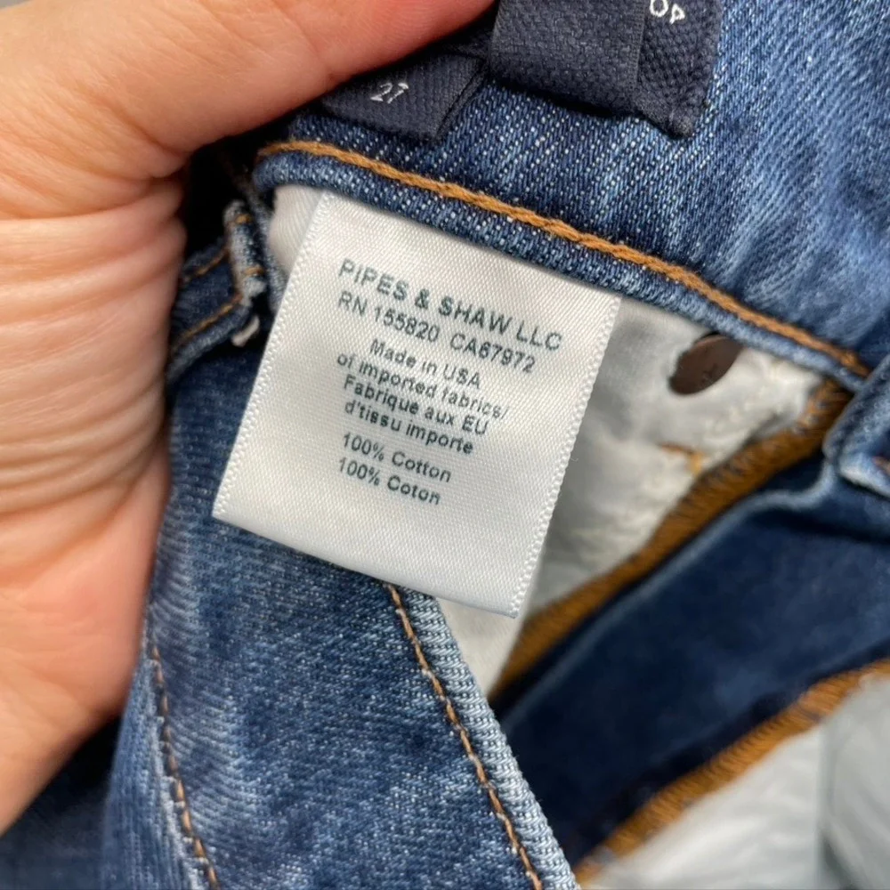 Veronica Beard Taylor Wide Leg Crop Jeans Womens 27 6 Blue High Rise Raw Hem - Picture 9 of 11